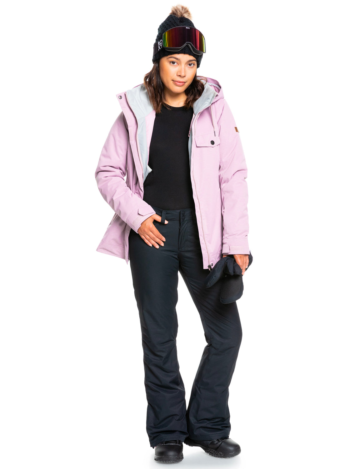 Roxy Womens Billie Snow Jacket Dawn pink