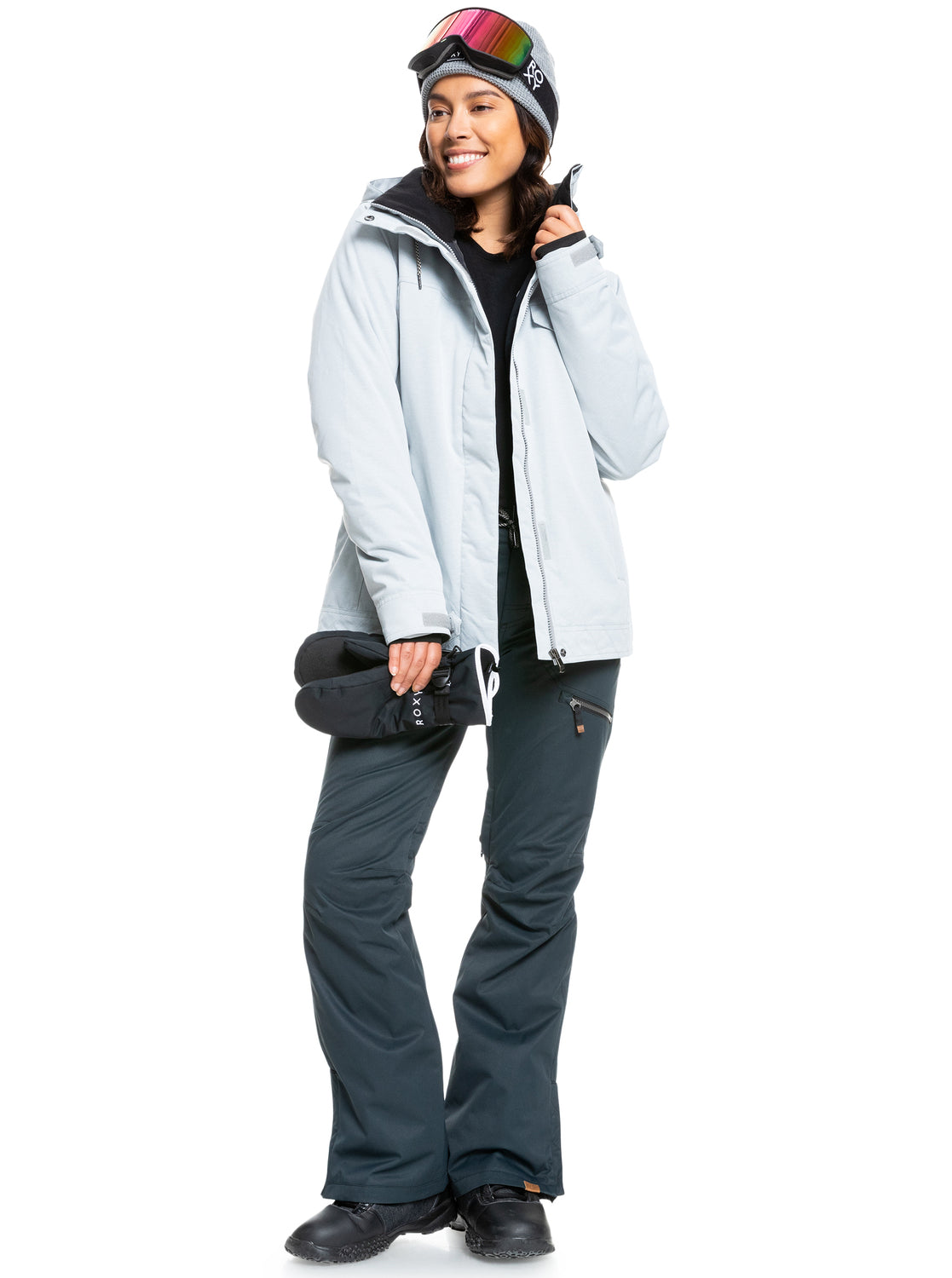 Roxy Womens Billie Snow Jacket Heather grey