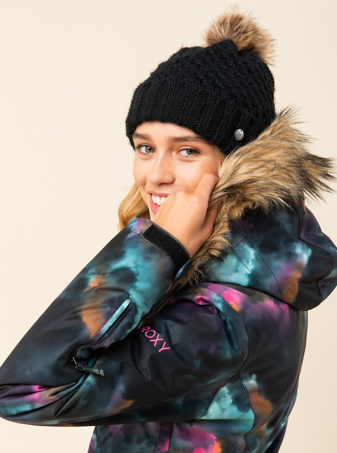 Roxy Womens Blizzard Beanie True black