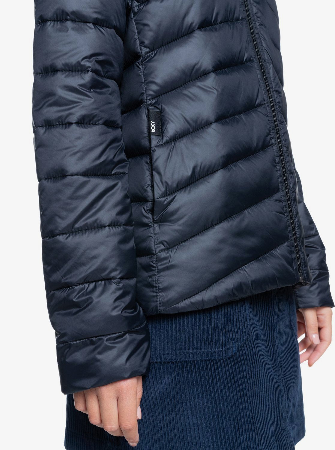 Roxy Womens Coast Road Lightweight Packable Puffer Jacket Anthracite