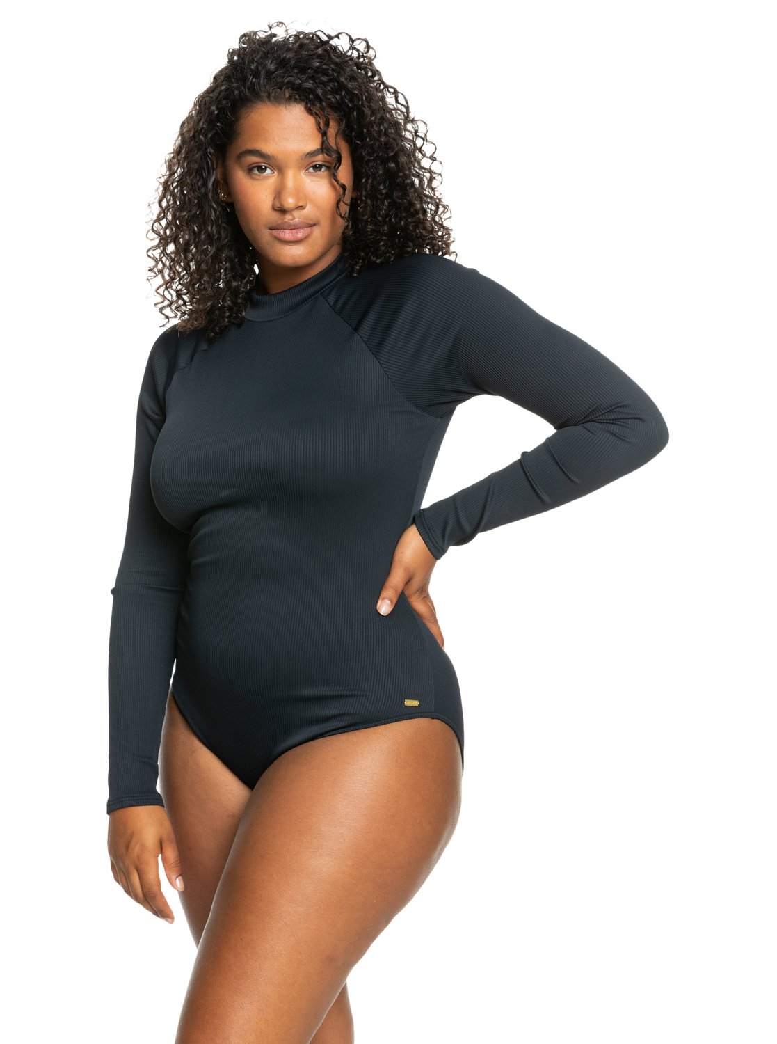 Roxy Womens Mind Of Freedom Long Sleeve UPF 50 One Piece Swimsuit ANTHRACITE