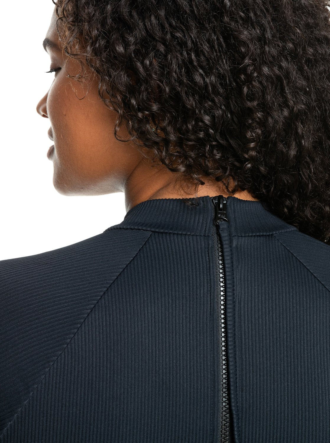 Roxy Womens Mind Of Freedom Long Sleeve UPF 50 One Piece Swimsuit ANTHRACITE