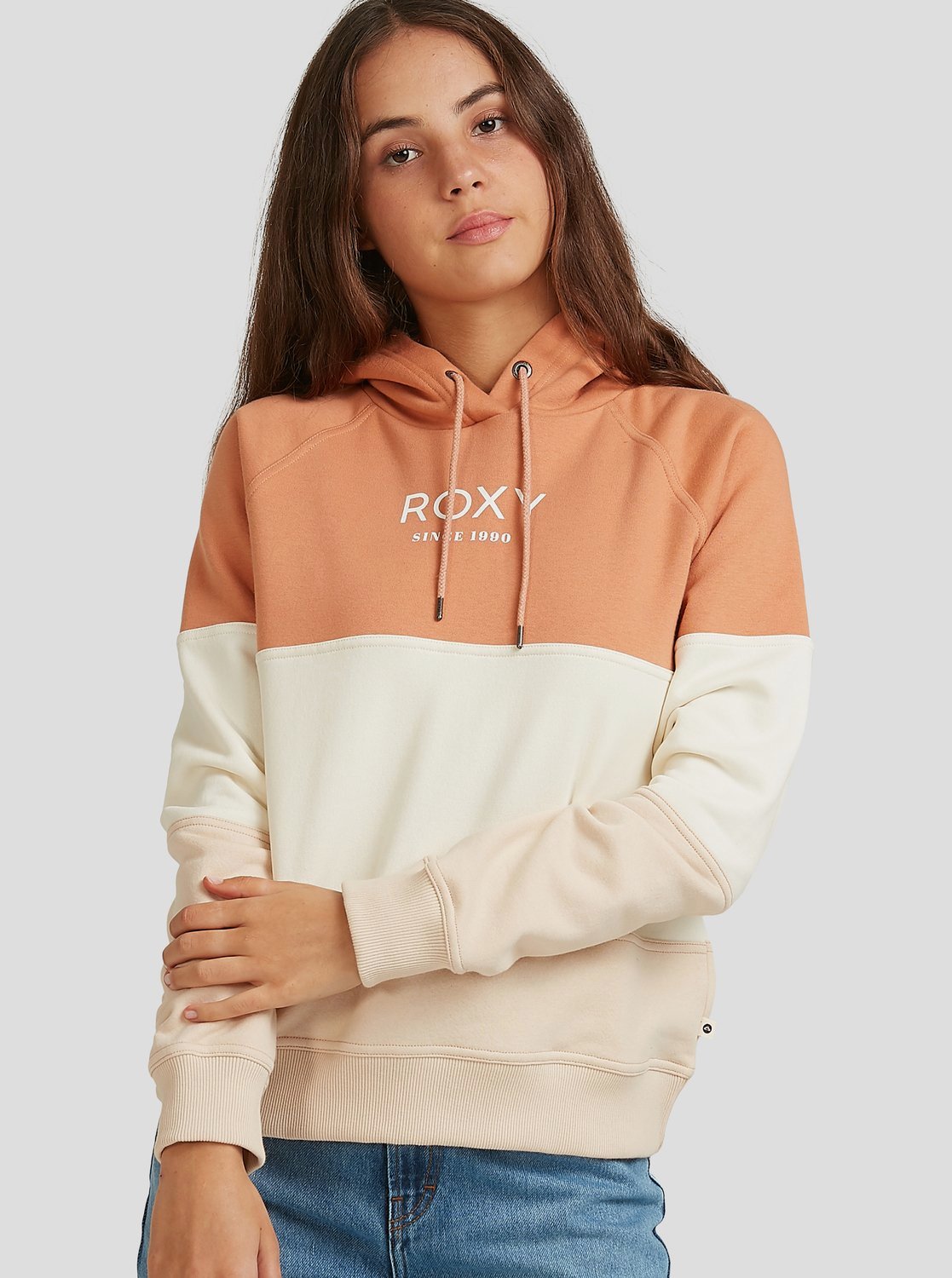 Roxy Womens On My Mind Organic Fleece Hoodie Toasted nut