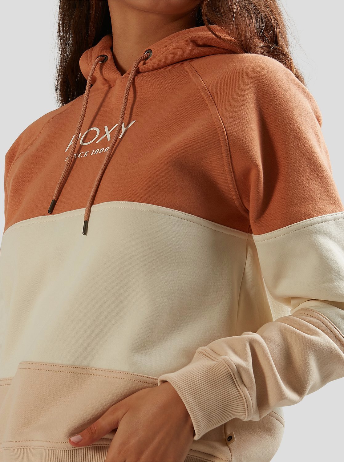 Roxy Womens On My Mind Organic Fleece Hoodie Toasted nut