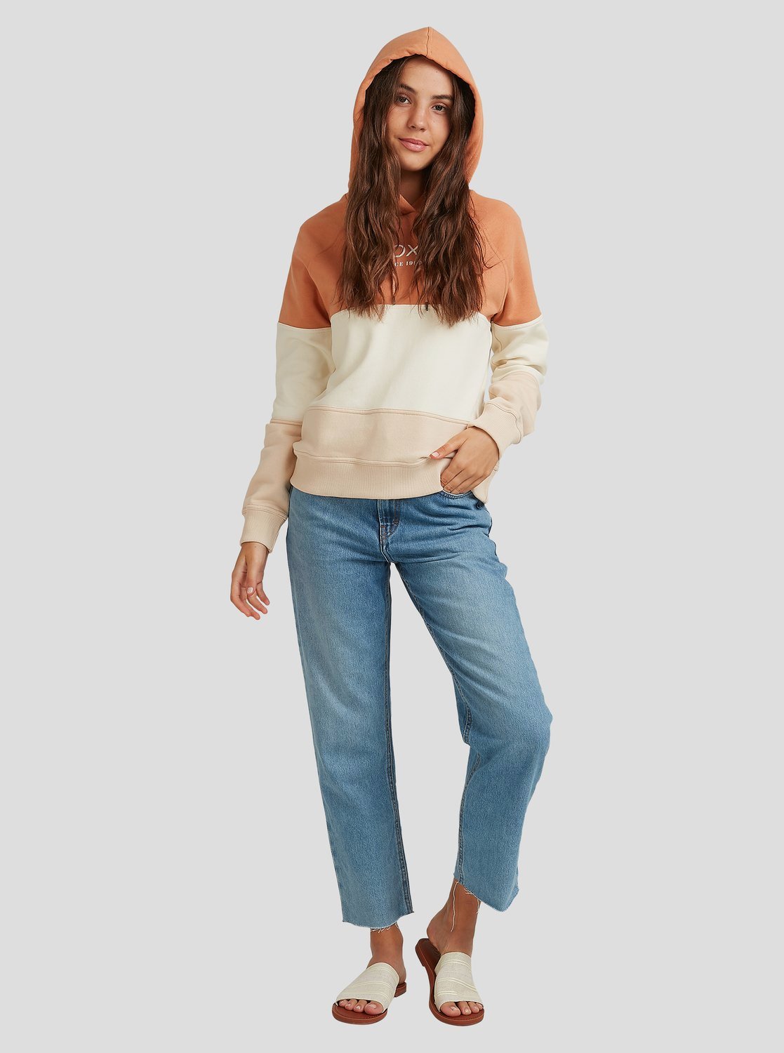 Roxy Womens On My Mind Organic Fleece Hoodie Toasted nut