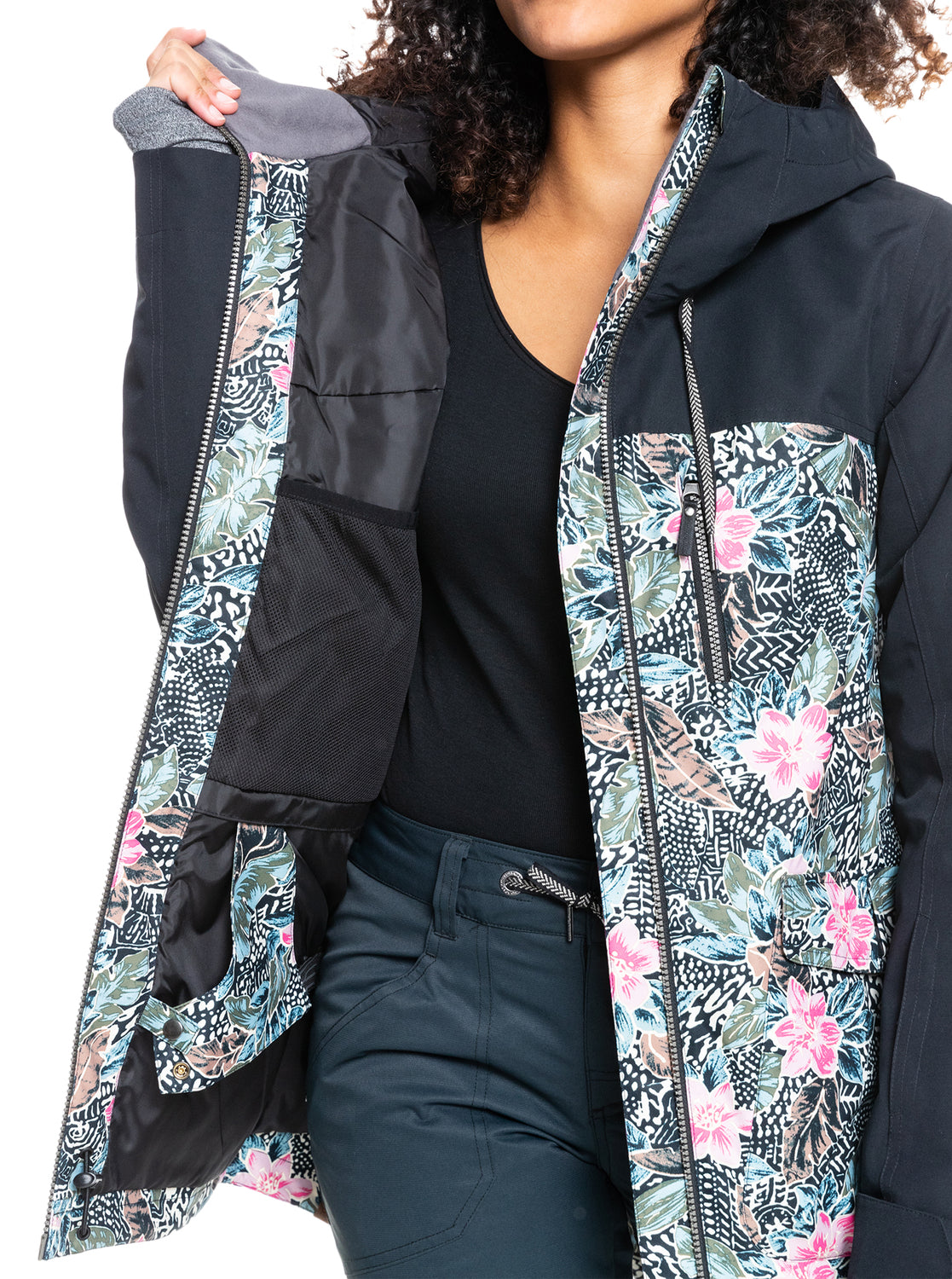 Roxy Womens Stated Snow Jacket True black ubuda