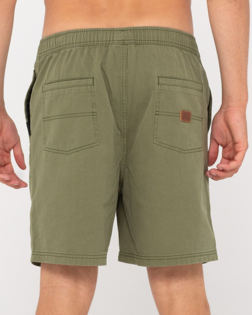 Rusty Manila Folder 19 Elastic Short SAVANNA