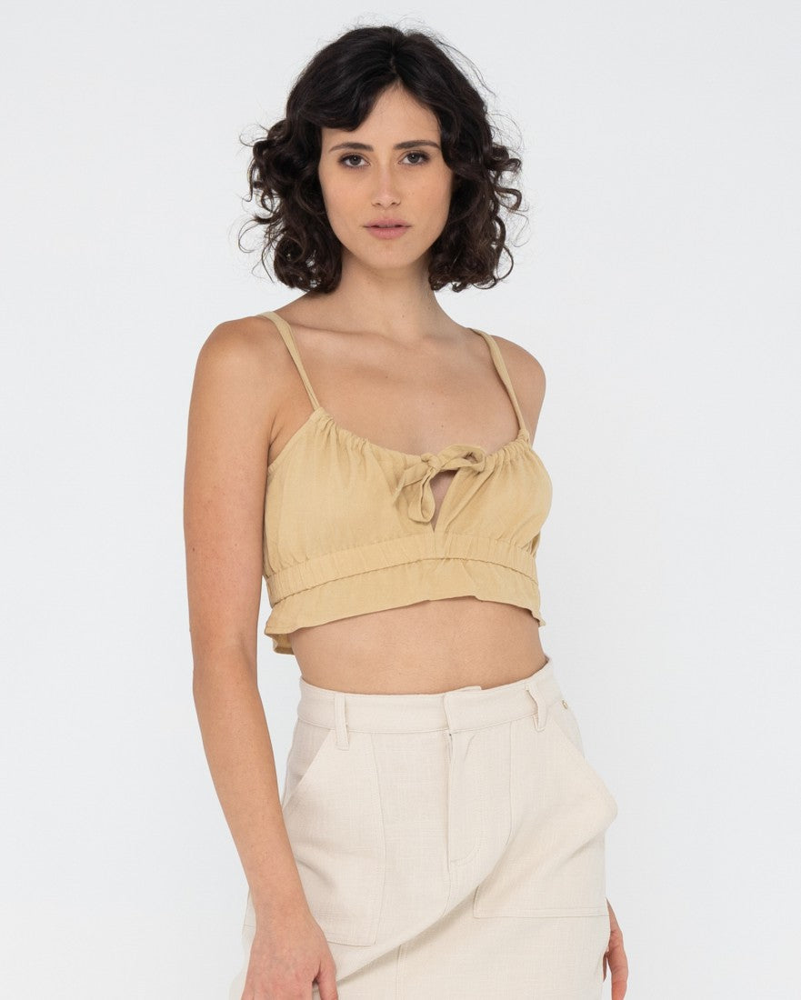 Rusty Saltwater Reversible Crop Top PASTEL YELLOW