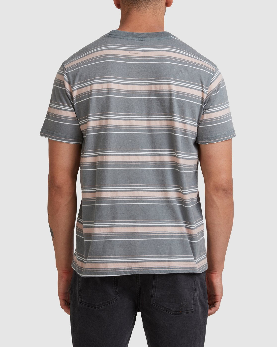 RVCA Bez Stripe Short Sleeve Tee Balsam green