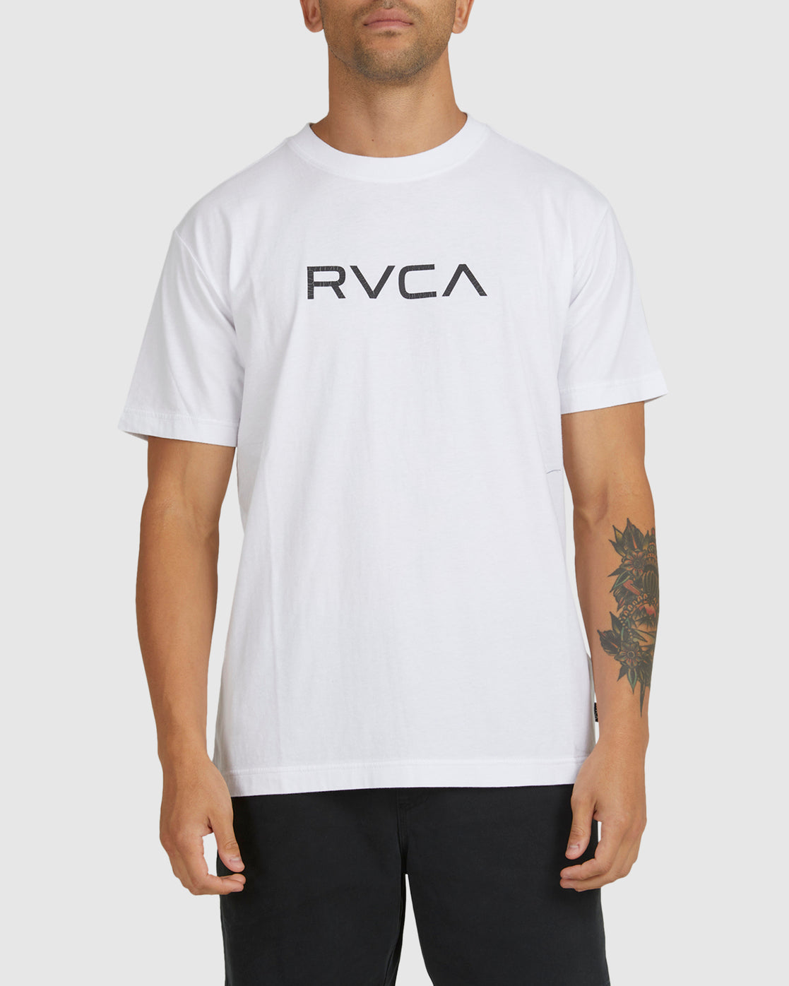Big RVCA Washed SS Tee White