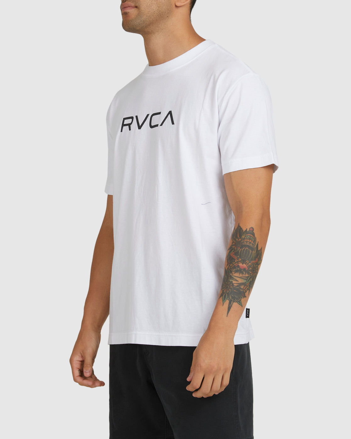 Big RVCA Washed SS Tee White