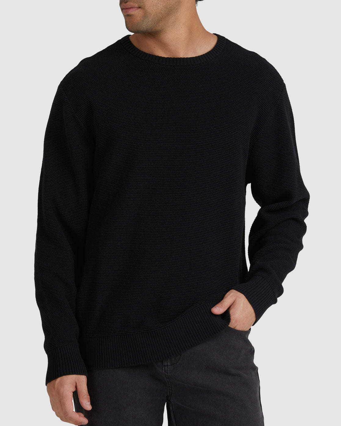 RVCA Duke Crew Knit BLACK