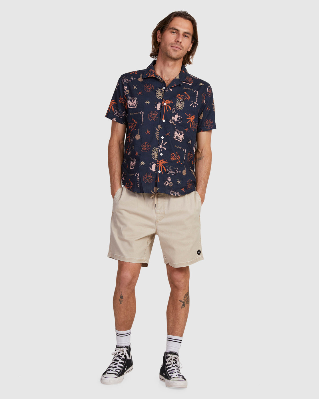 RVCA Escape Elastic Walkshorts 17" Taupe