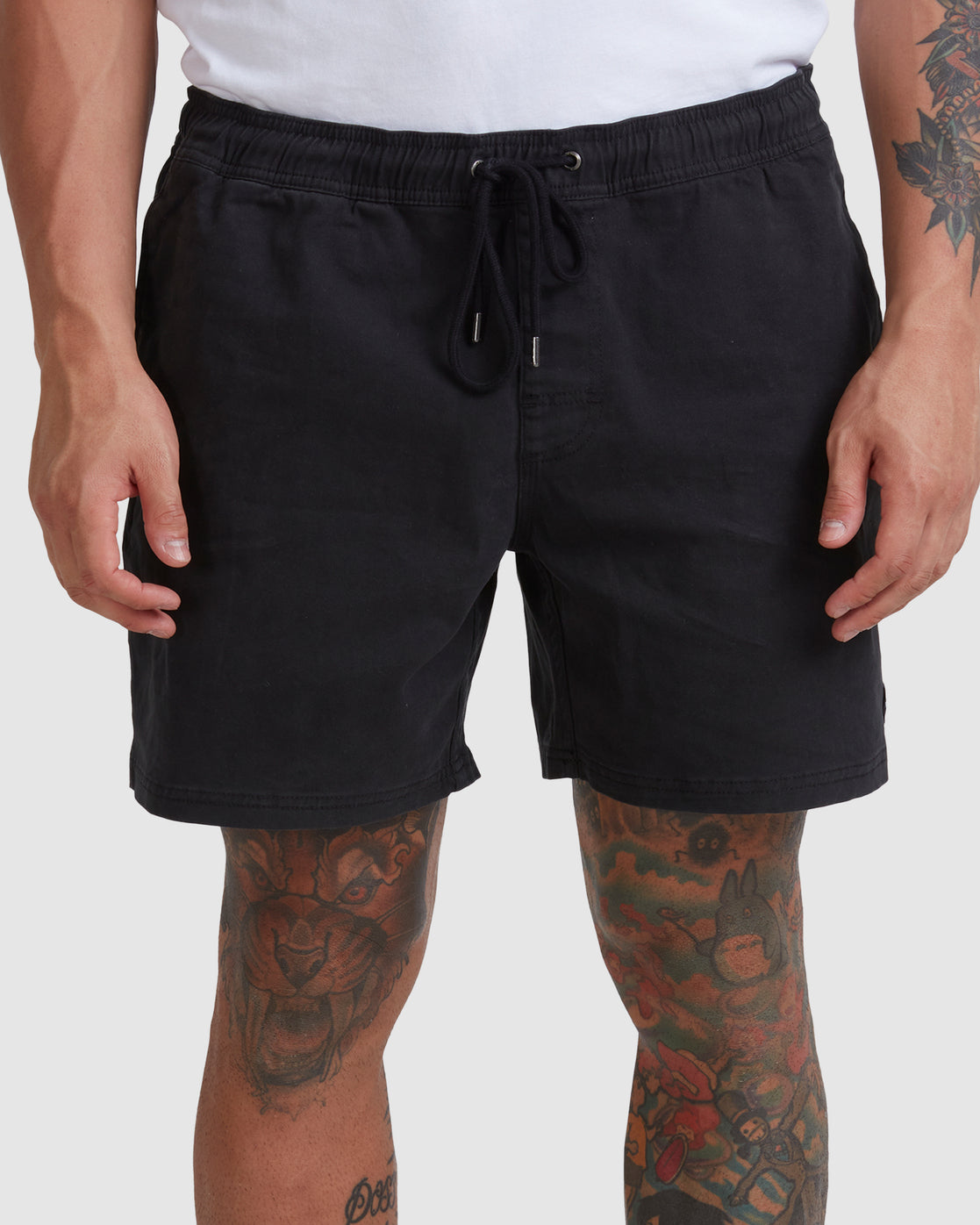 RVCA Escape Elastic Walkshorts 17&rdquo; BLACK