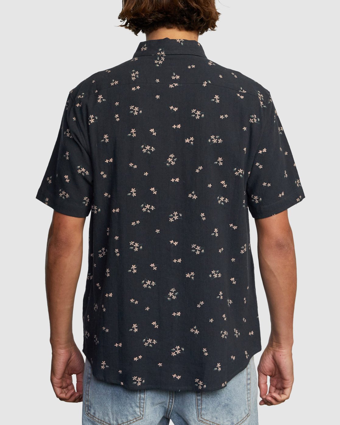 Rvca FALLING SAKURA SHORT SLEEVE SHIRT Black