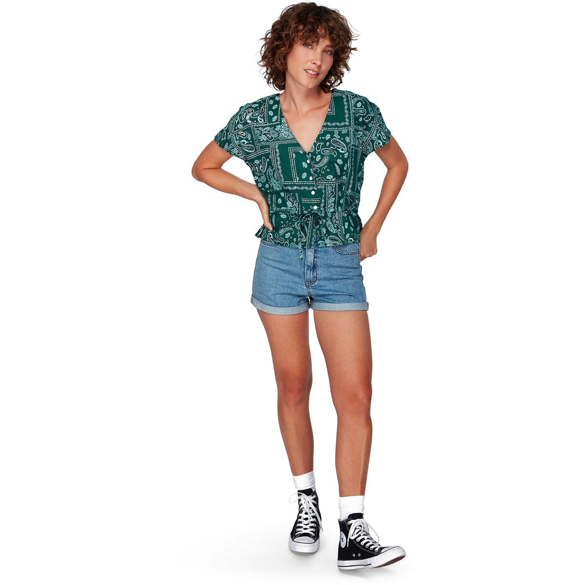 RVCA Farren Top Evergreen