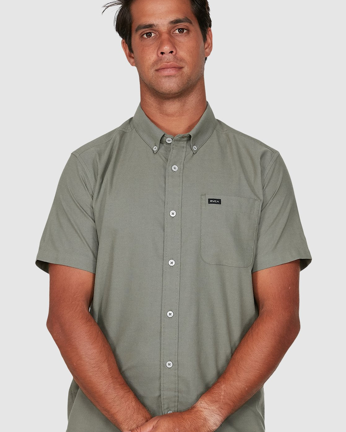 RVCA Thatll Do Stretch Short Sleeve Shirt Cactus