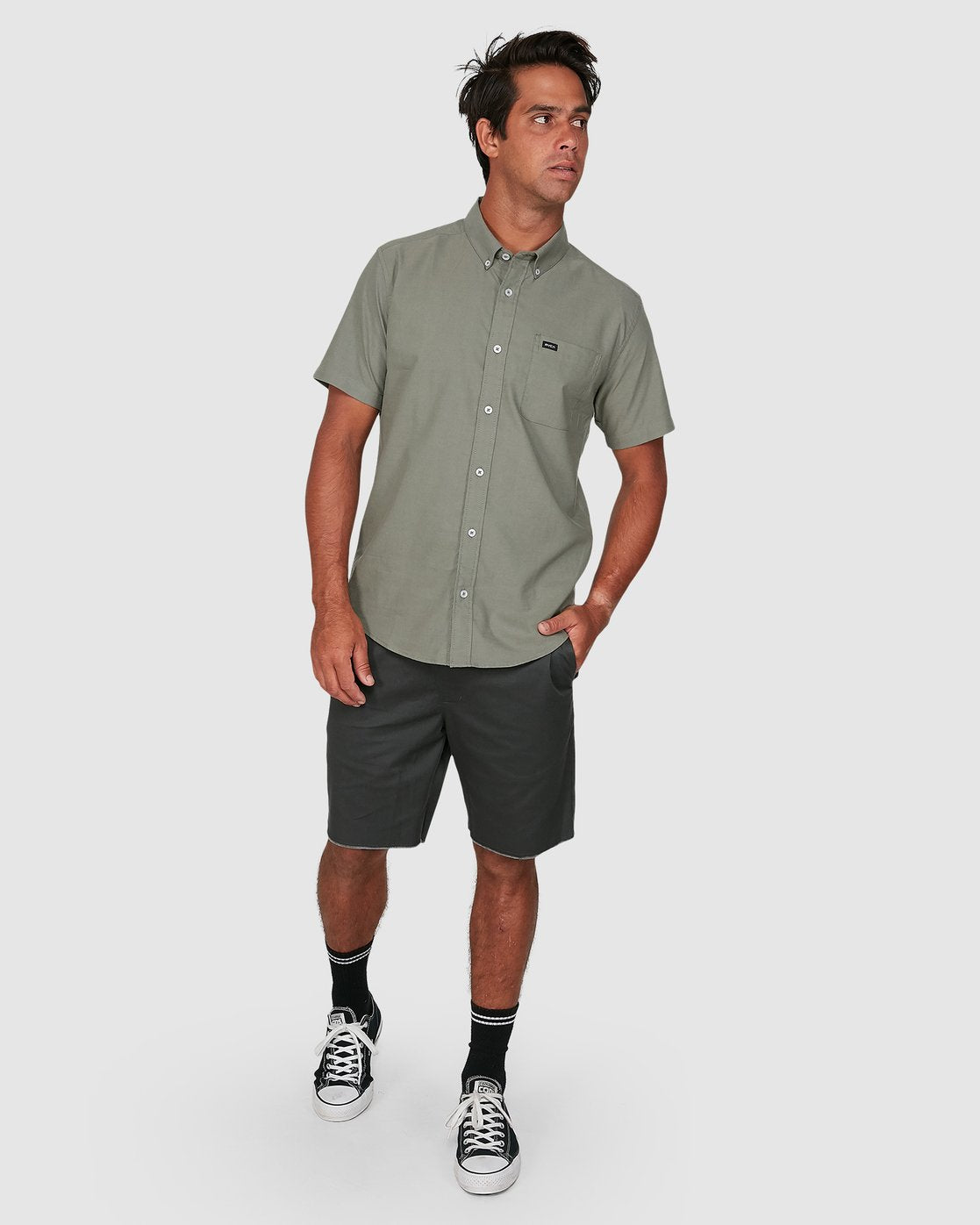 RVCA Thatll Do Stretch Short Sleeve Shirt Cactus