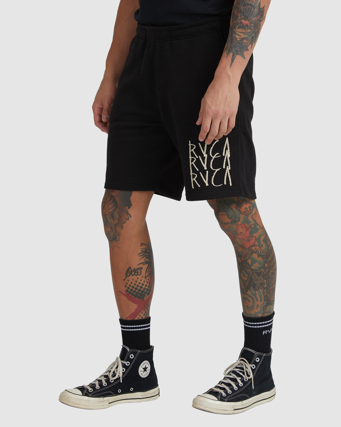 RVCA TRIPLE DECKER SHORT BLACK