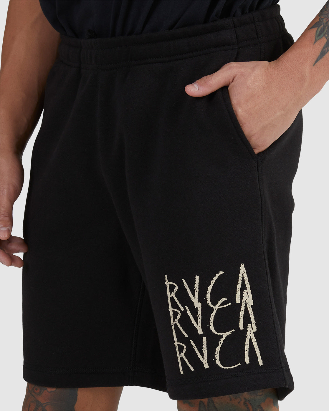 RVCA TRIPLE DECKER SHORT BLACK