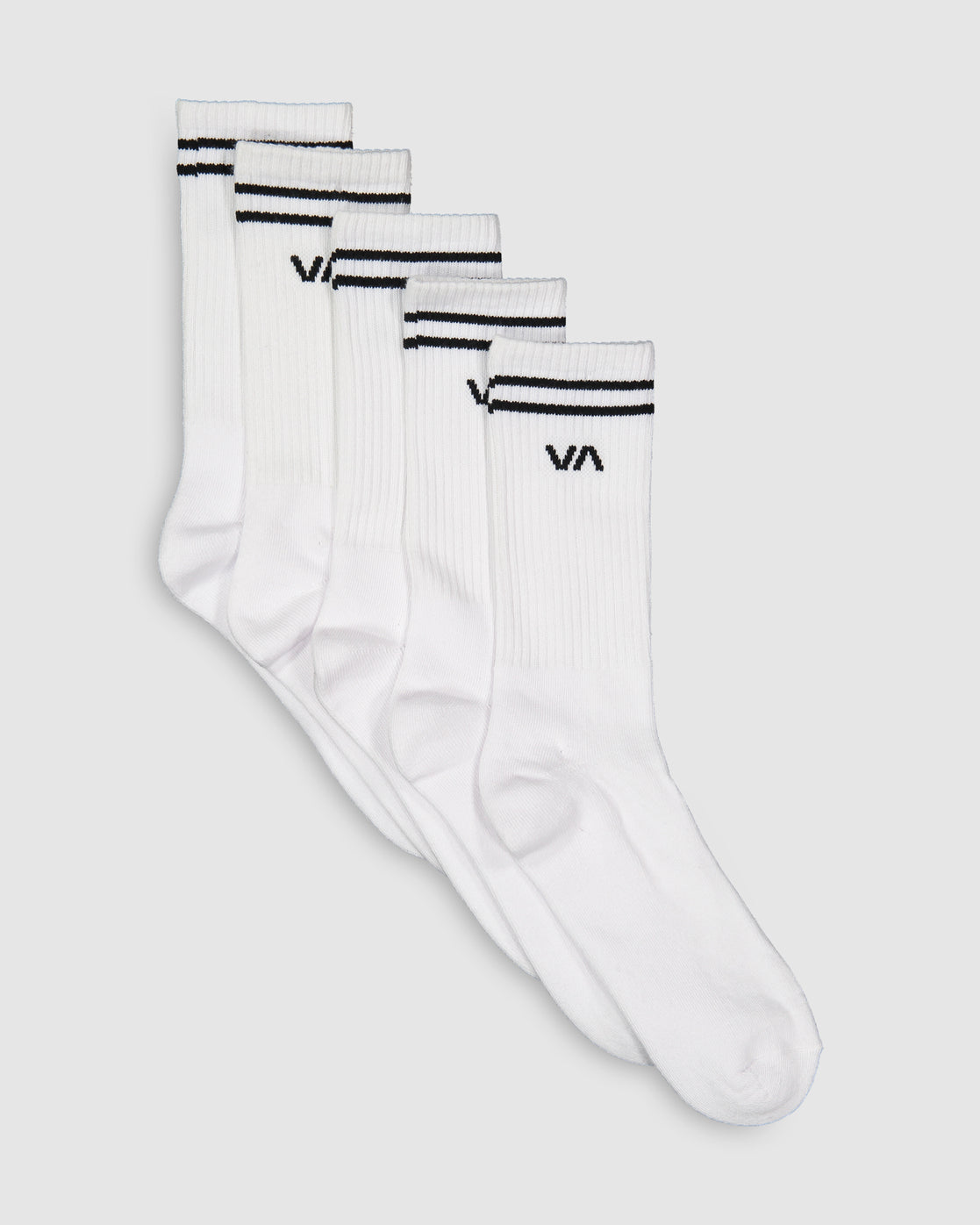 RVCA Union Sock Iii 5 Pack WHITE