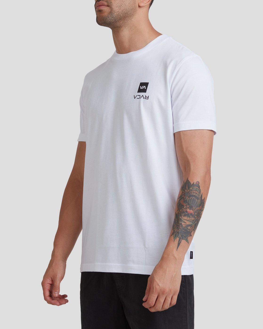 RVCA Upstate Short Organic Sleeve Tee WHITE