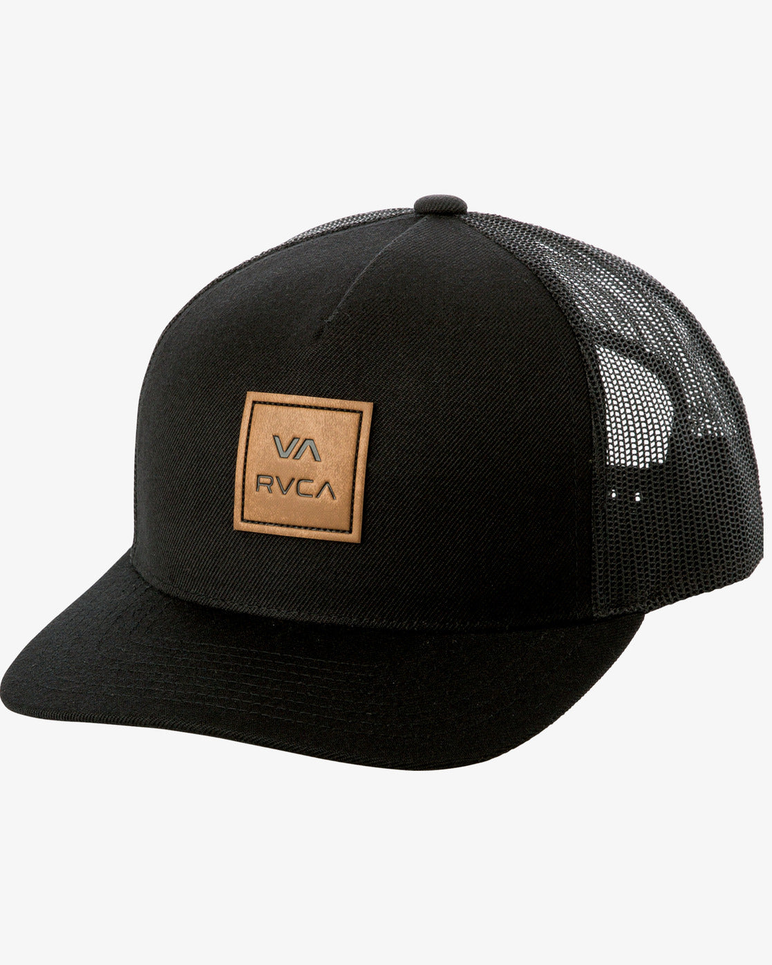 RVCA VA All The Way Curved Brim Trucker Hat BLACK
