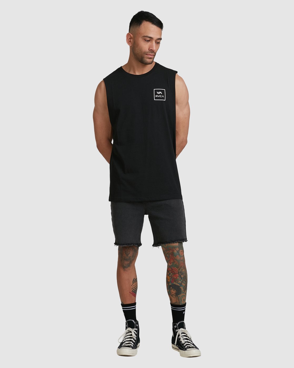 RVCA Va All The Way Muscle Top Black