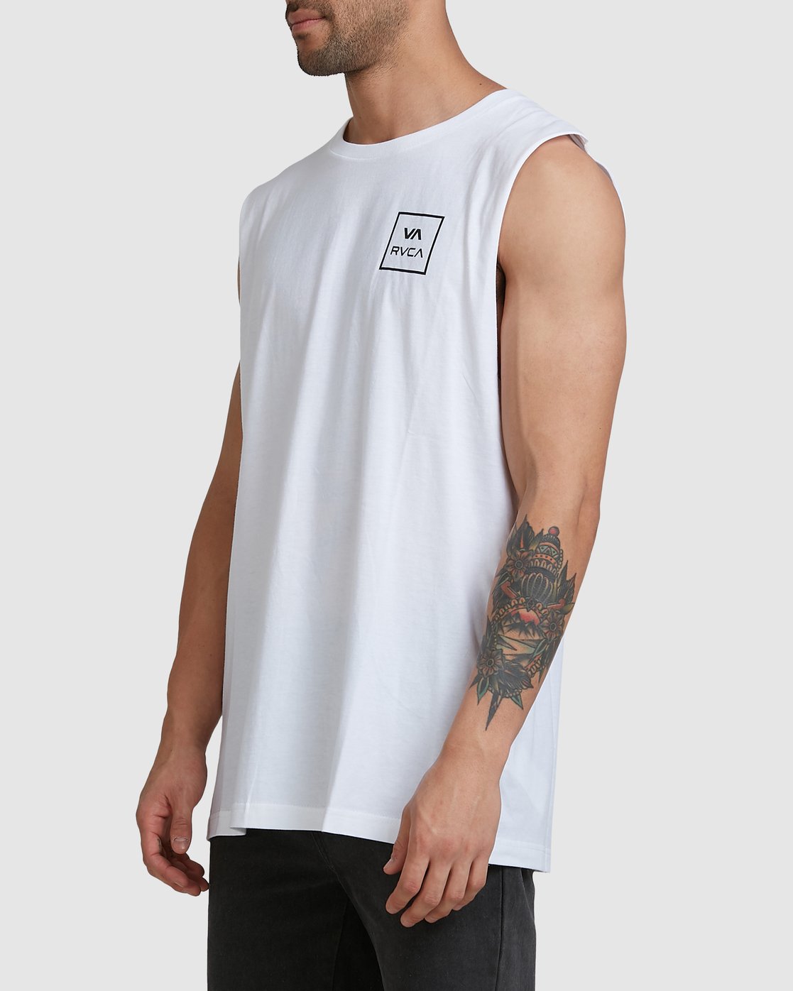 RVCA Va All The Way Muscle Top White