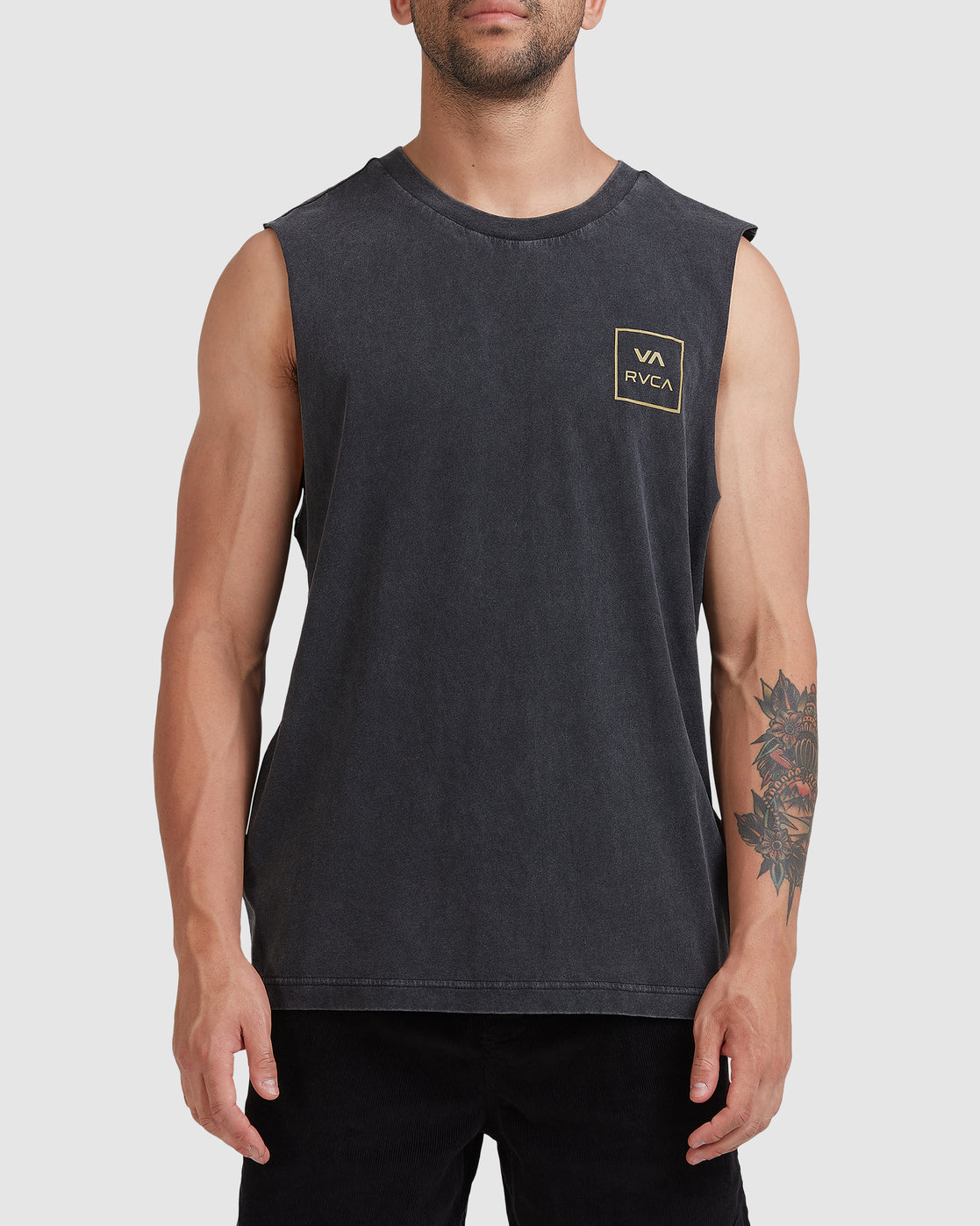 RVCA VA ALL THE WAYS MUSCLE BLACK ACID