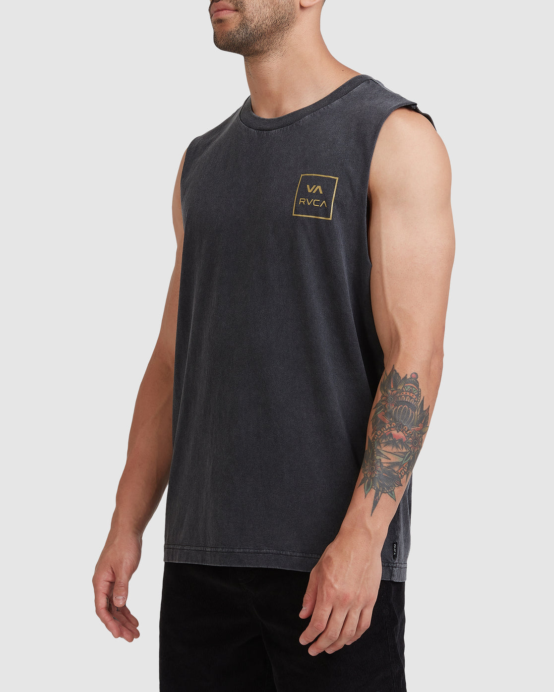 RVCA VA ALL THE WAYS MUSCLE BLACK ACID