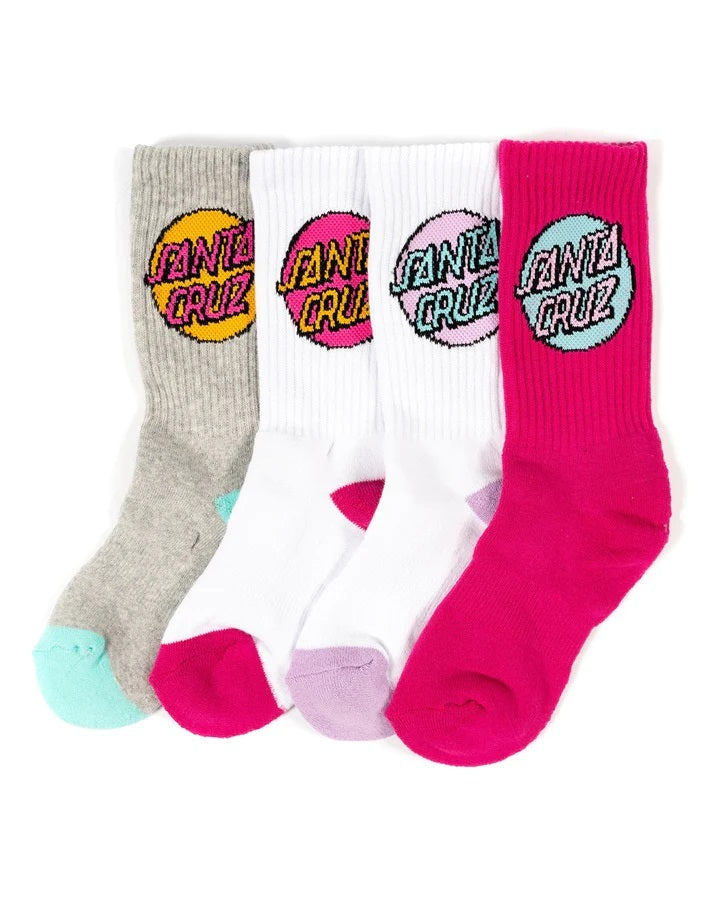 Santa Cruz Girls Pop Dot Socks 4PK