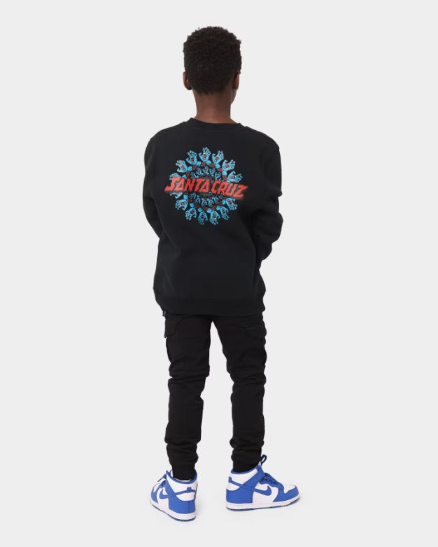 Santa Cruz Kid's Mandala Hand Fleece Crewneck