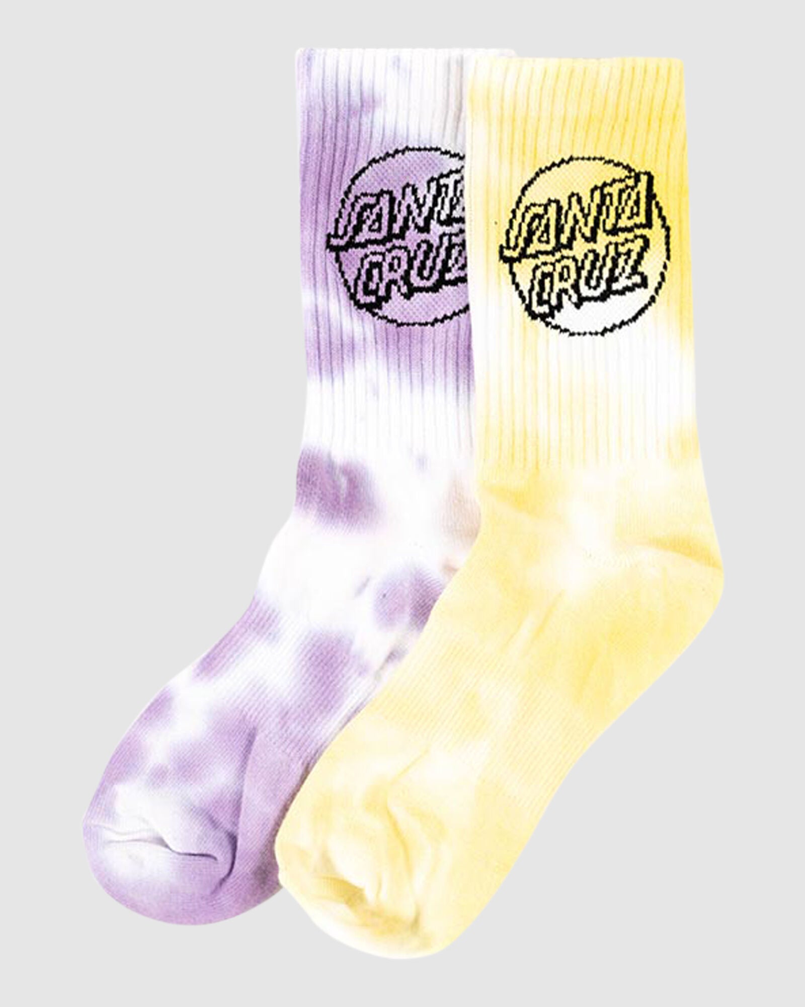 Santa Cruz Girls Tie Dye Socks 2 Pack Assorted