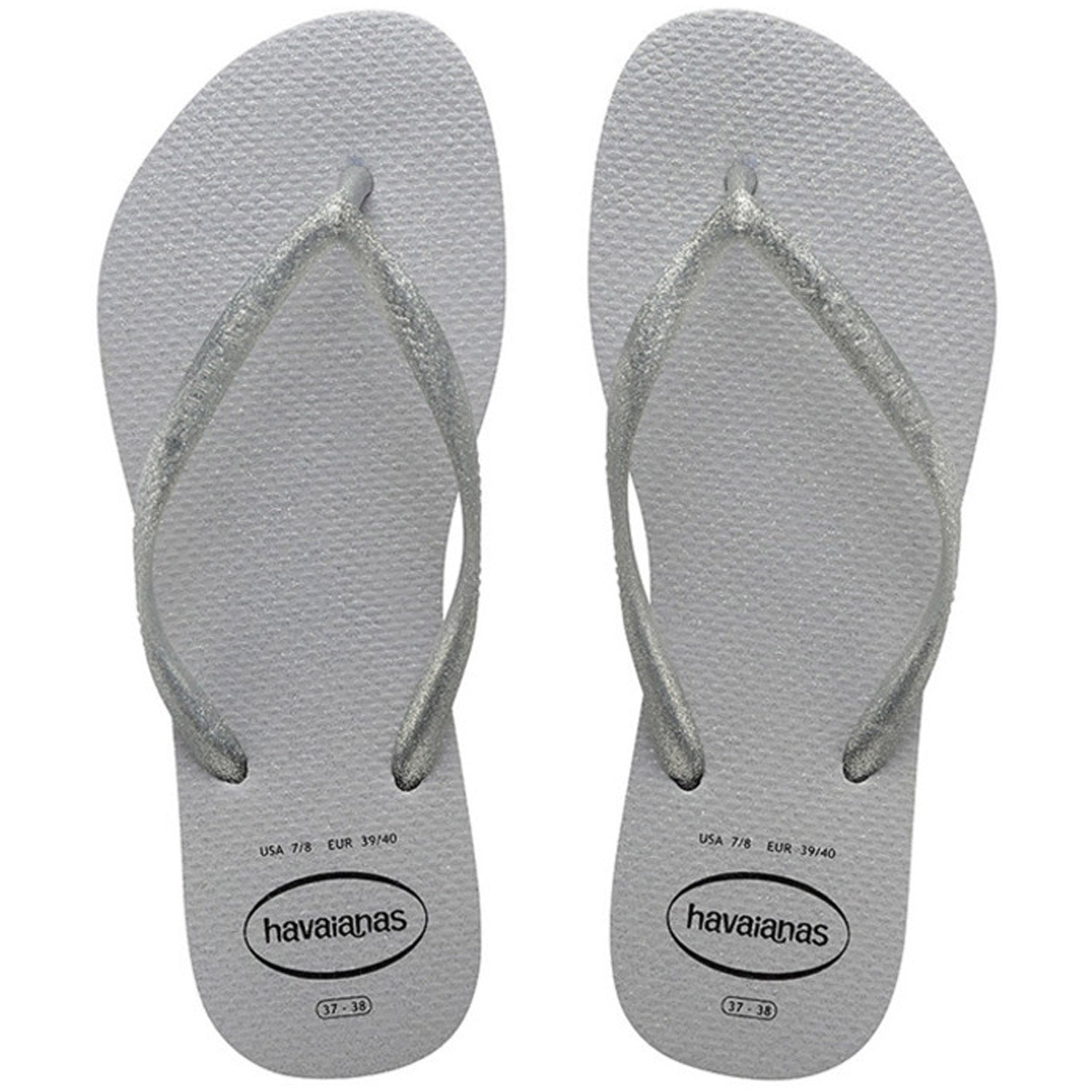 Slim Gloss Thongs Ice Grey