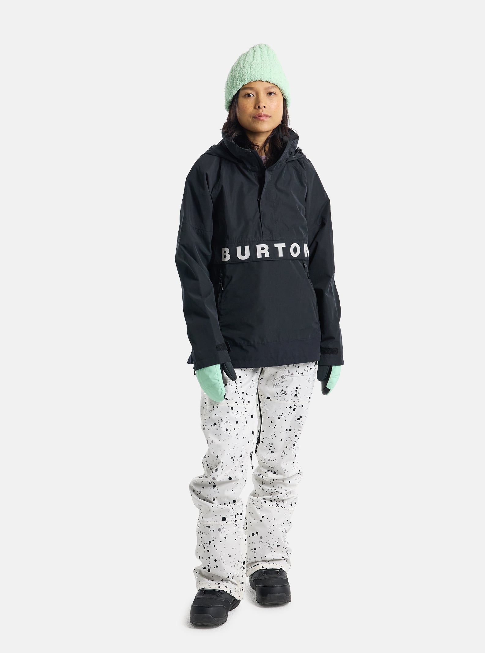 Burton Women's Burton Frostner 2L Anorak Jacket True Black/Stout White