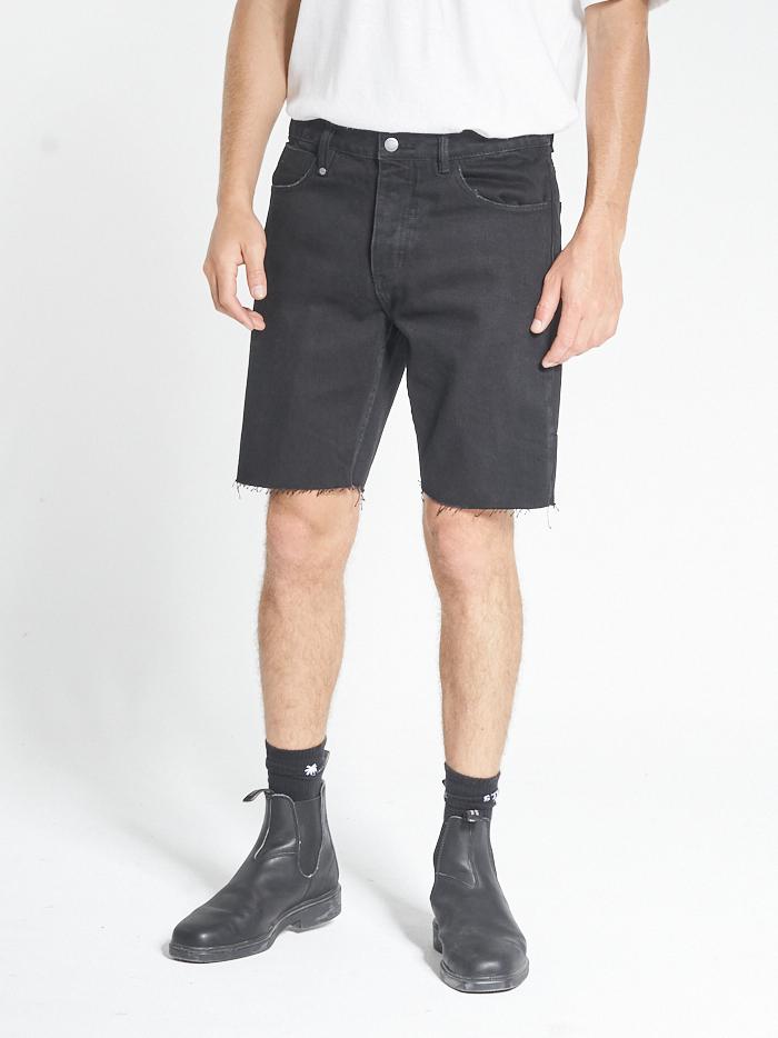 Thrills Chopped Denim Short - Black Rinse Black rinse