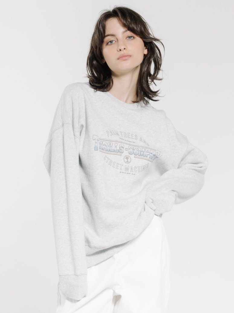 Thrills Diversion Slouch Crew - Snow Marle Snow marle