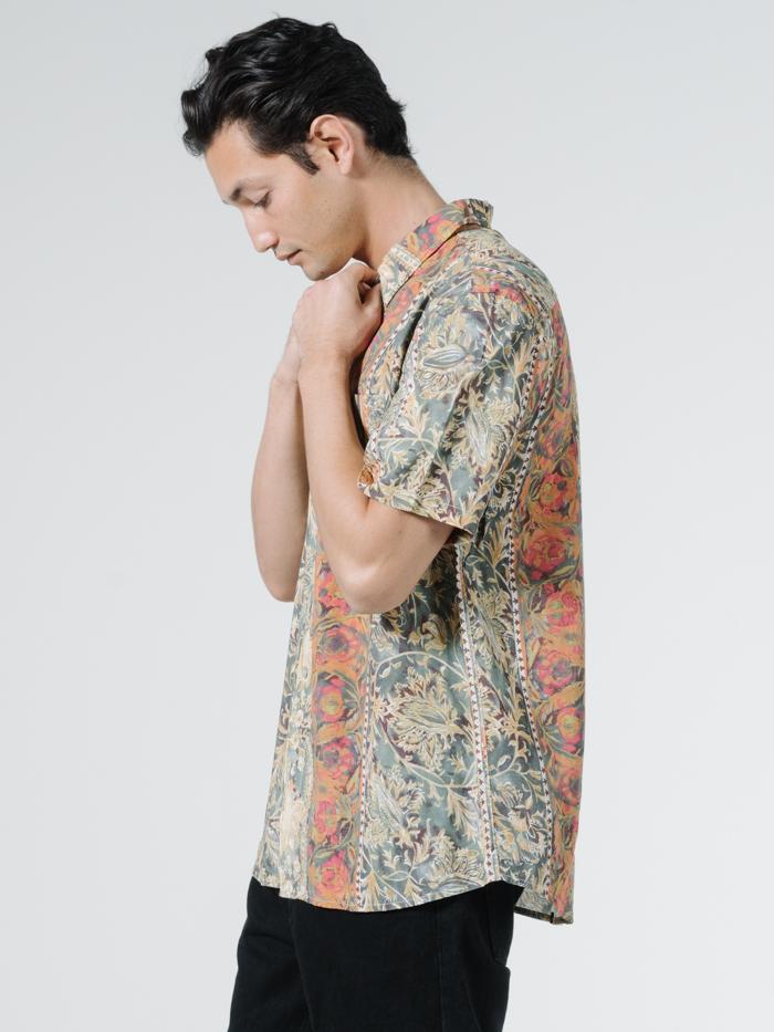 Thrills June Street Blues Short Sleeve Shirt - Cream Cream