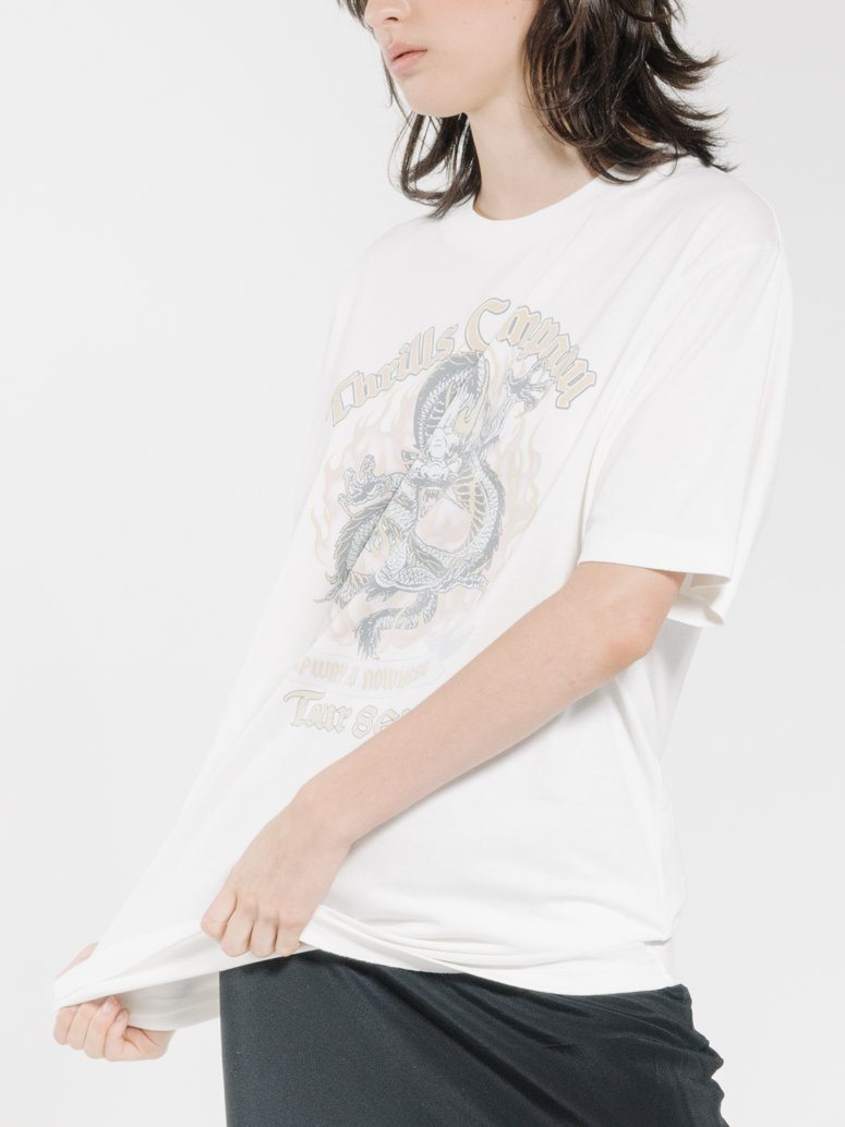 Thrills Revival Merch Fit Tee - Dirty White Dirty white
