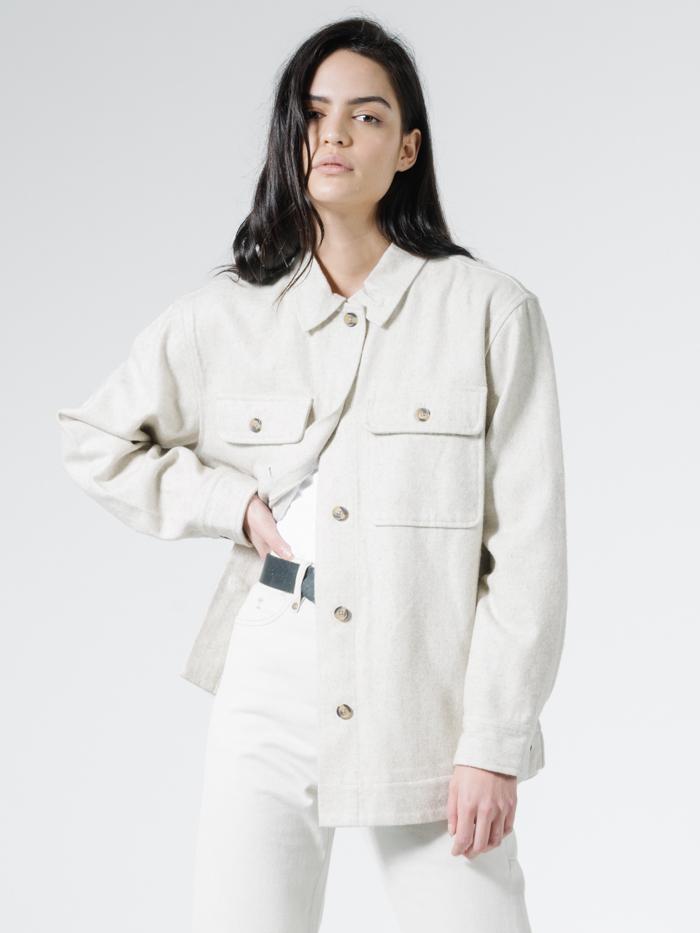 Thrills Tara Overshirt - Unbleached Unbleached