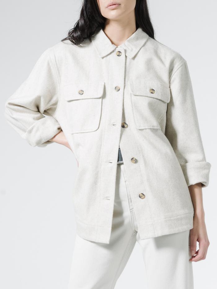 Thrills Tara Overshirt - Unbleached Unbleached