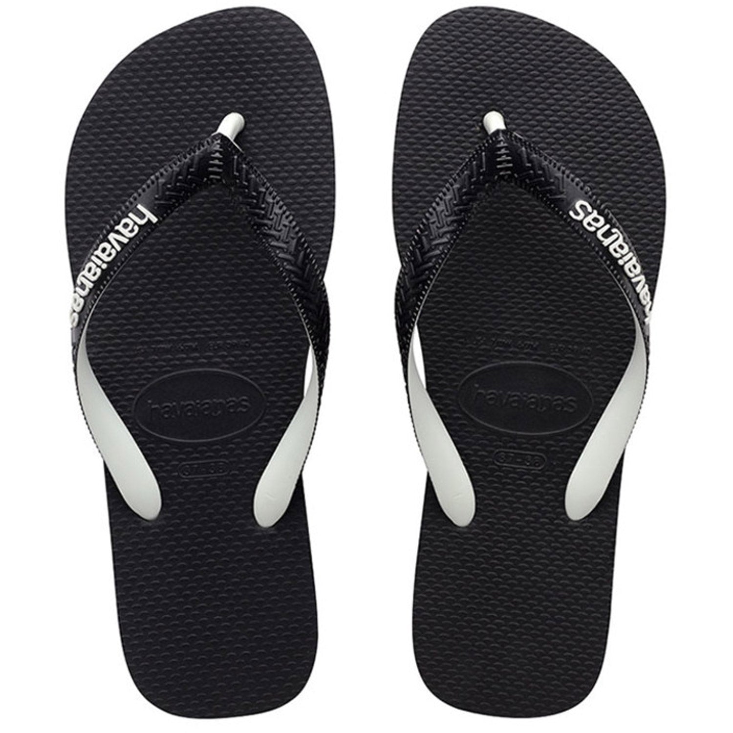 Top Mix Thongs Black Black