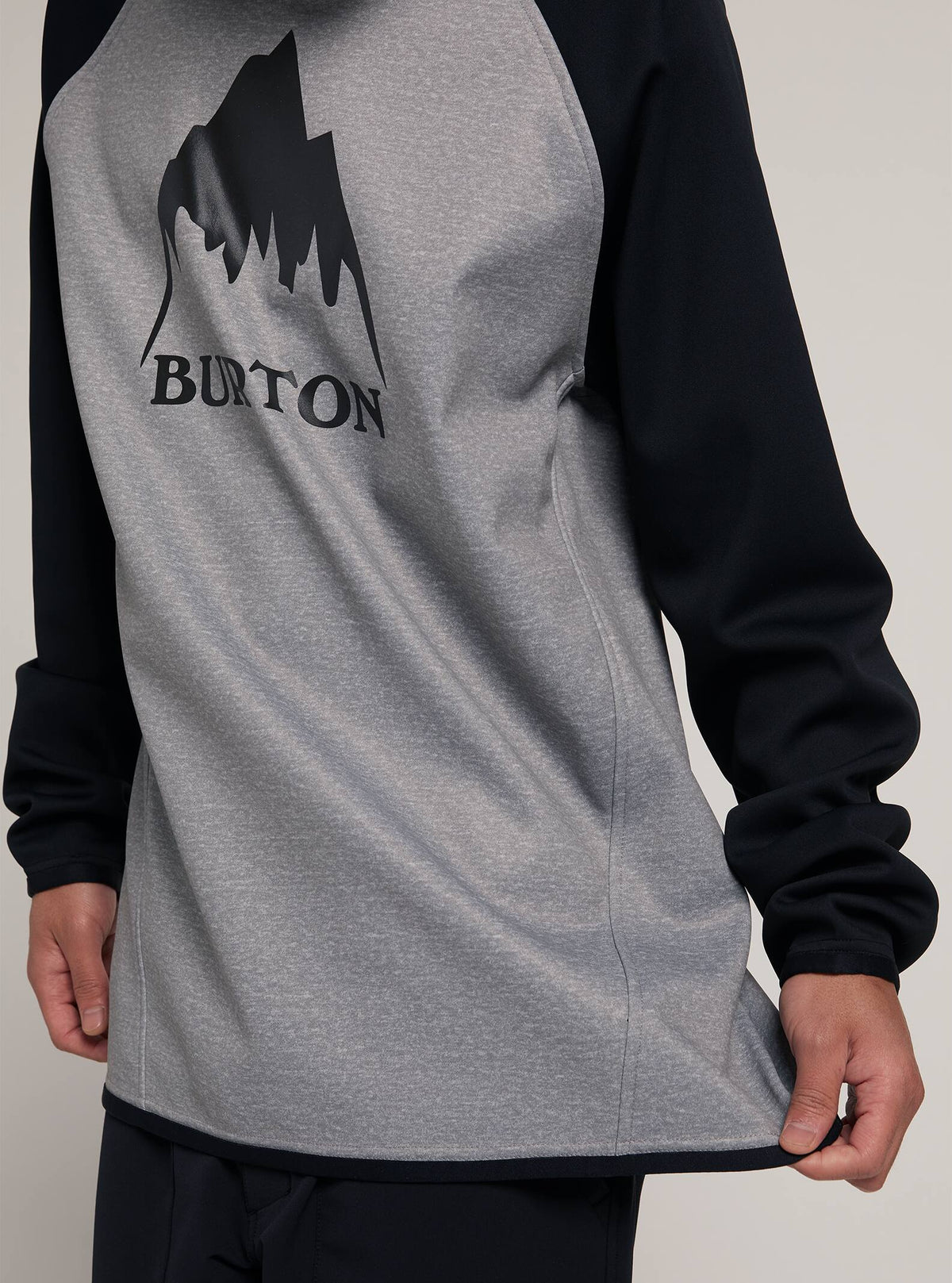 Burton Crown Weatherproof Pullover Crew 2022 Gray heather / true black
