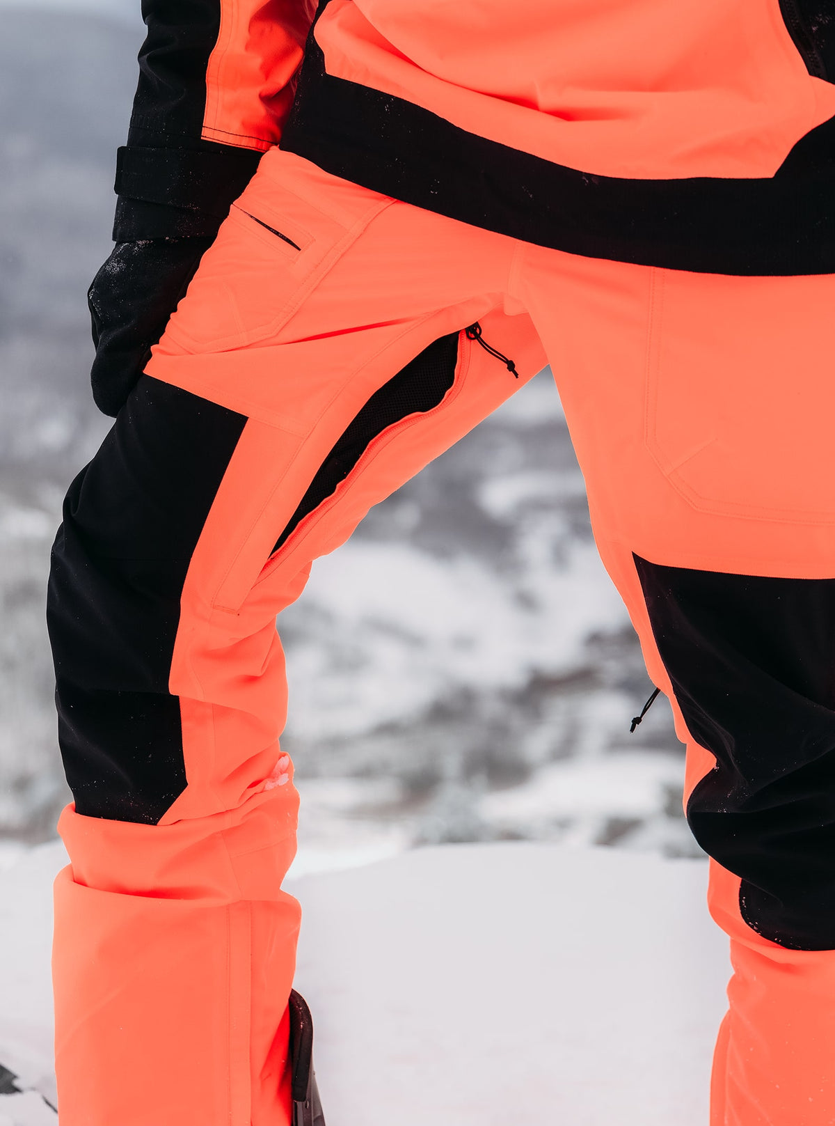 Burton Men's Burton Southside 2L Pants (Slim Fit) Tetra Orange/True Black