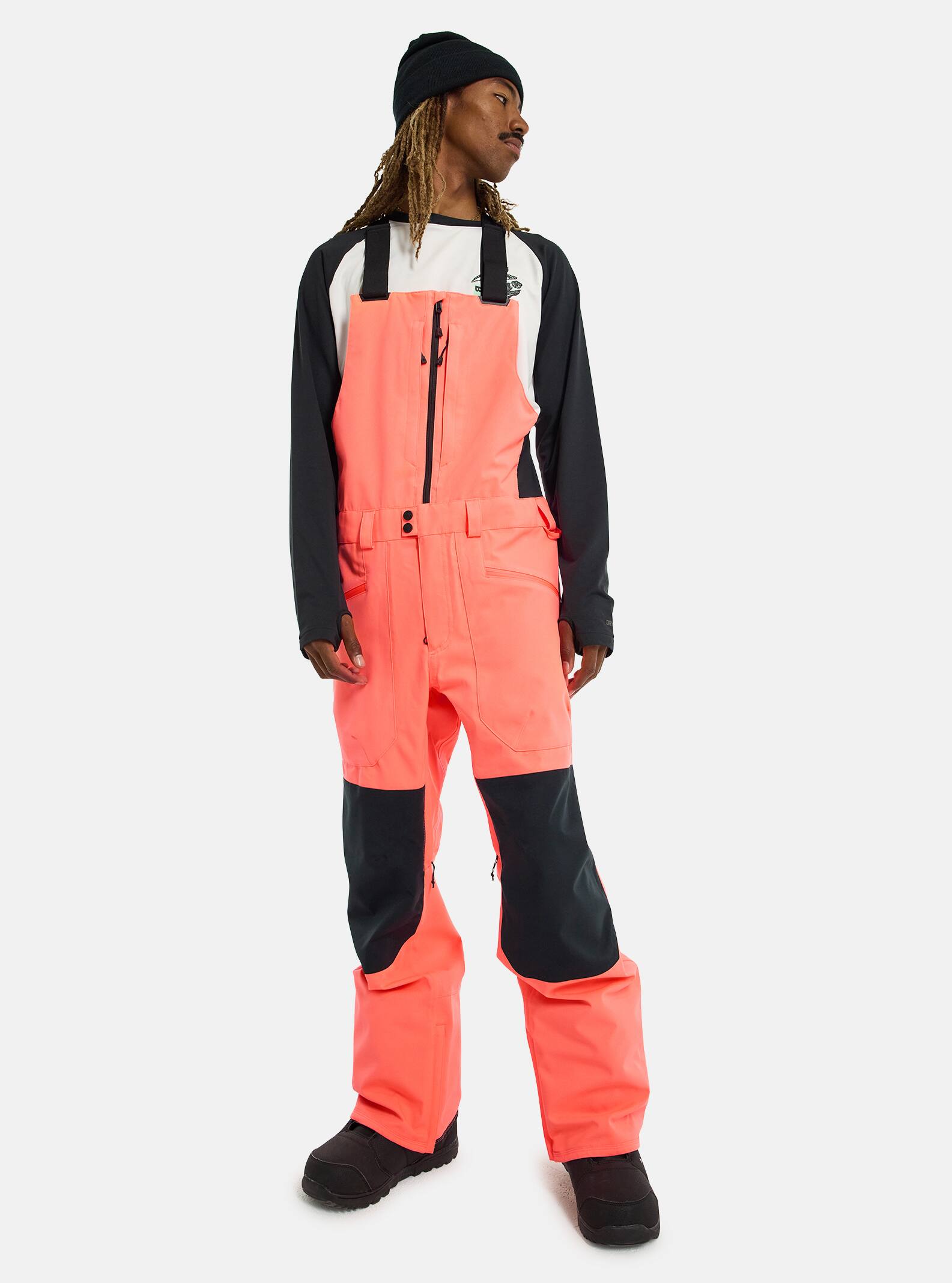 Burton Men's Burton Reserve 2L Bib Pants Tetra Orange/True Black