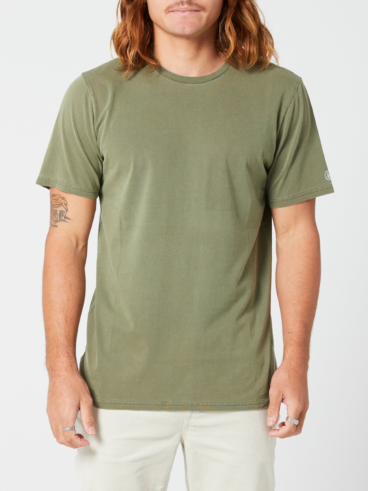 Volcom Aus Wash Short Sleeve Tee - Seedy Yellow Army green combo