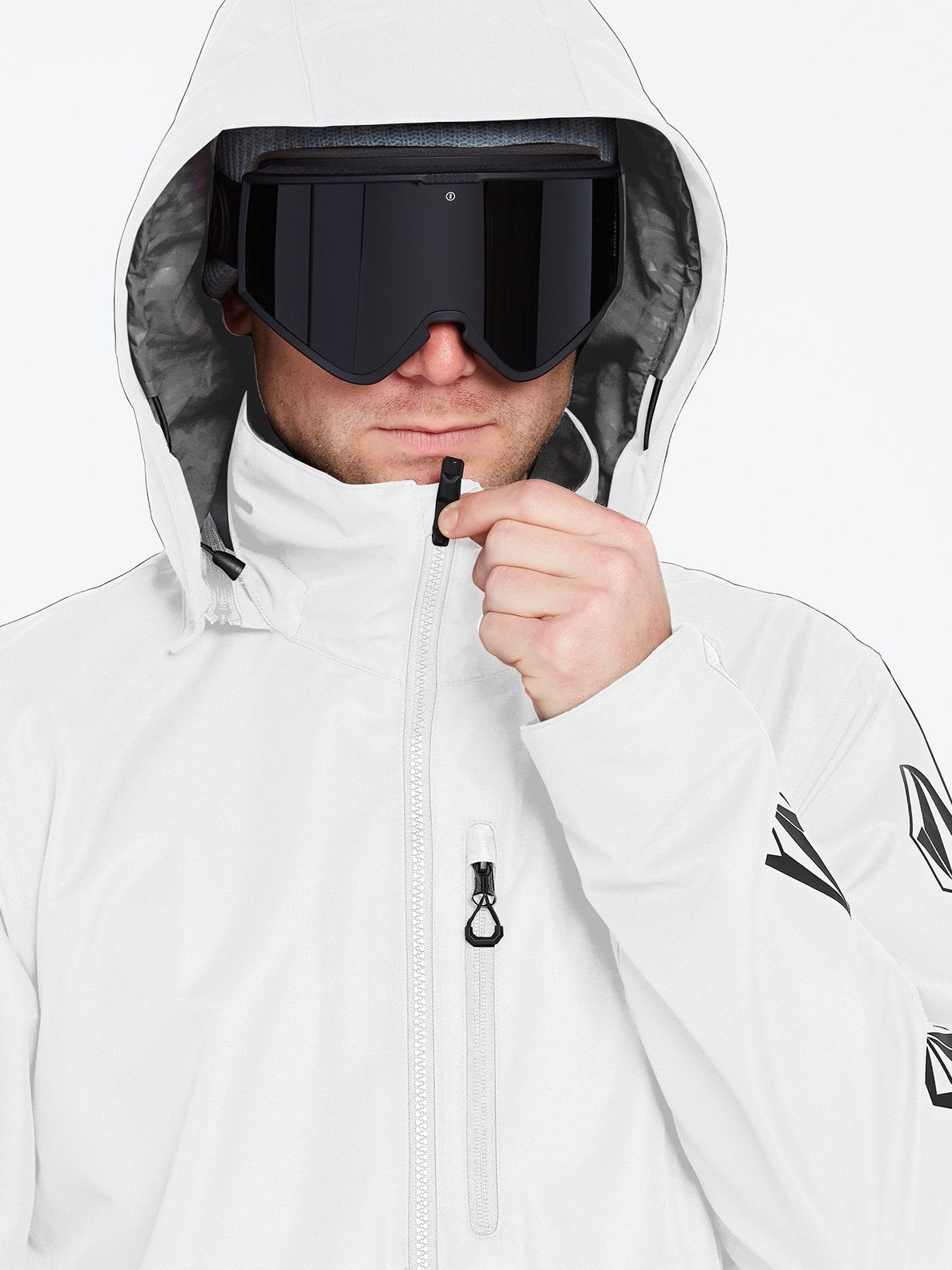 Volcom Mens Deadly Stones Jacket - White White