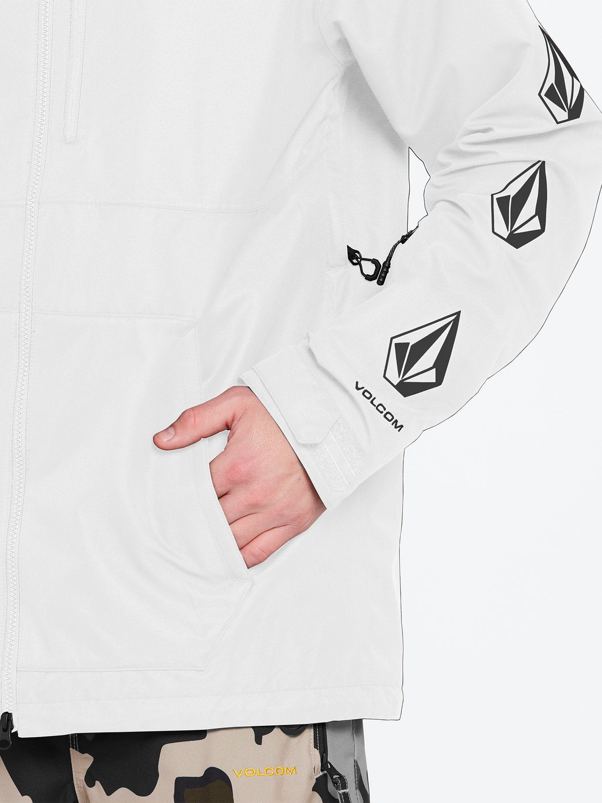 Volcom Mens Deadly Stones Jacket - White White