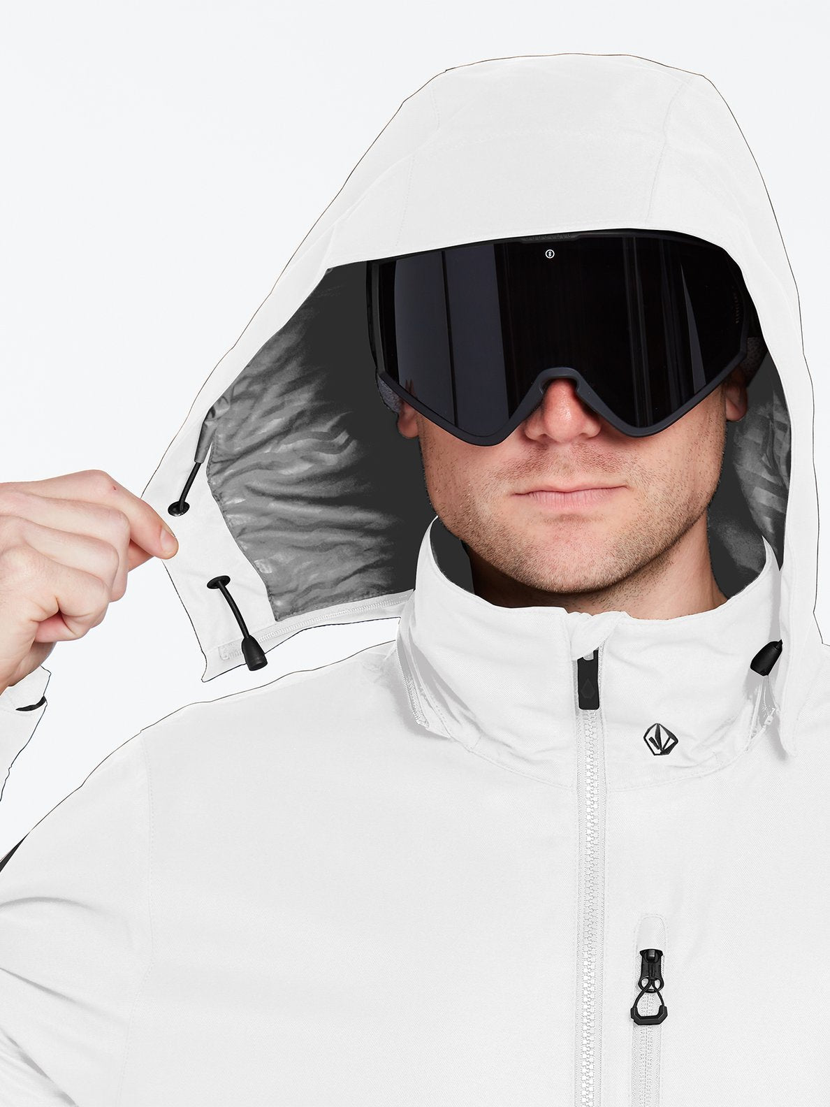 Volcom Mens Deadly Stones Jacket - White White